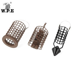 W.P.E 1pcs Carp Fishing Method Feeder Steel Wire Cage Bait 20g-60g Europe Carp Fish Hair Rig Carp Feeder Fish Tackle Accessories