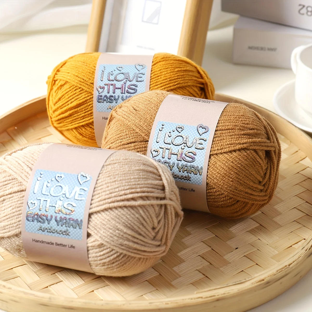 Description Picture 5 of item2pcs Knitting Yarn Worsted Crochet Yarn Thread Hand Knitting Line Dyed DIY Crochet