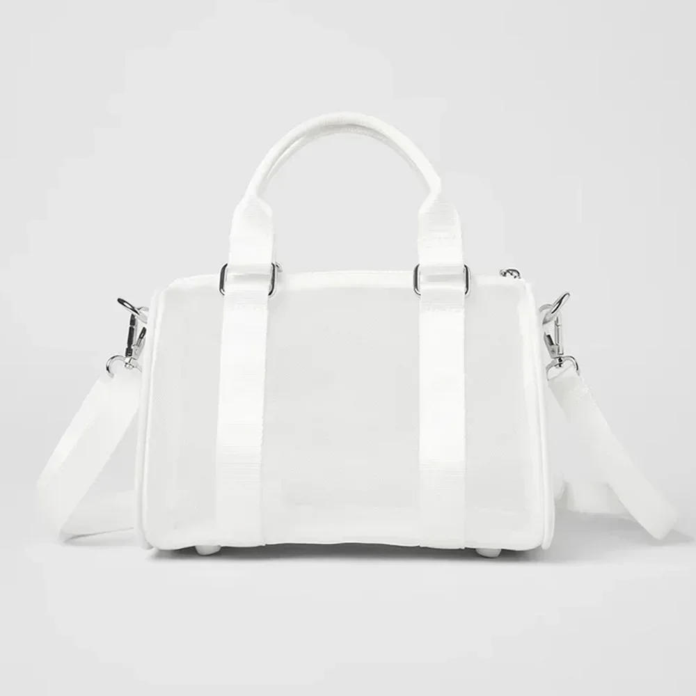 Description Picture 5 of itemMini Sheer Duffle Yoga Sports Fitness Mesh Bag for Women Outdoor Portable Travel One Piece Handbag Storage Makeup Phone Bag