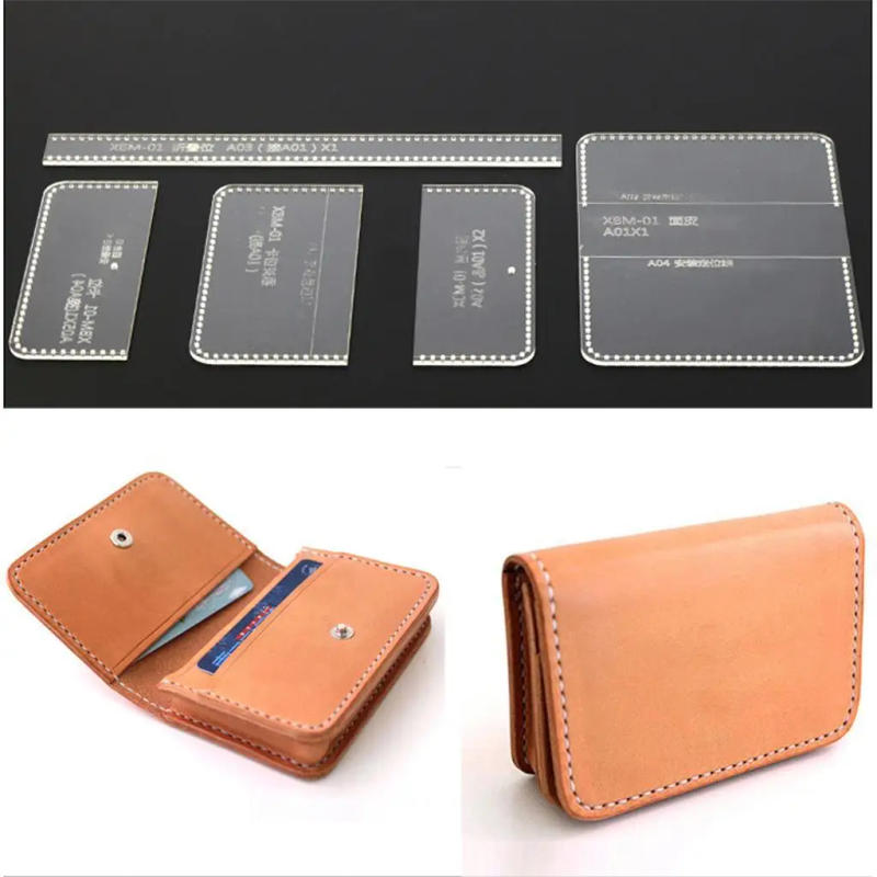 Description Picture 2 of itemHandbag Transparent Acrylic Template Wallet Leather Pattern Acrylic Leather Templates DIY Sewing Accessories for Bags