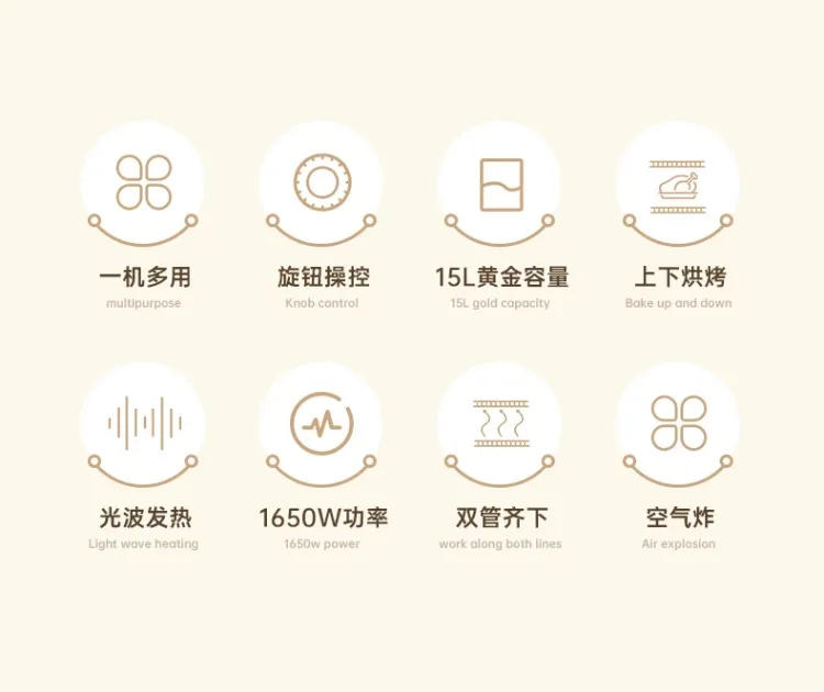 Description Picture 4 of item220V Kesun Air Fryer Oven Toaster Combo Multifunctional Large Capacity Convection Oven AK with Viewing Window for Home Baking