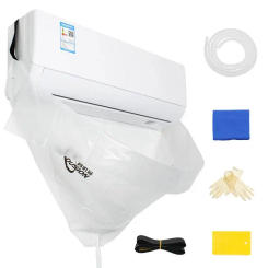 Air Conditioner Cleaning Kit Air Conditioning Dust Washing Cover Bag Open Style AC Dust Washing Clean Cover With 10ft Pipe &