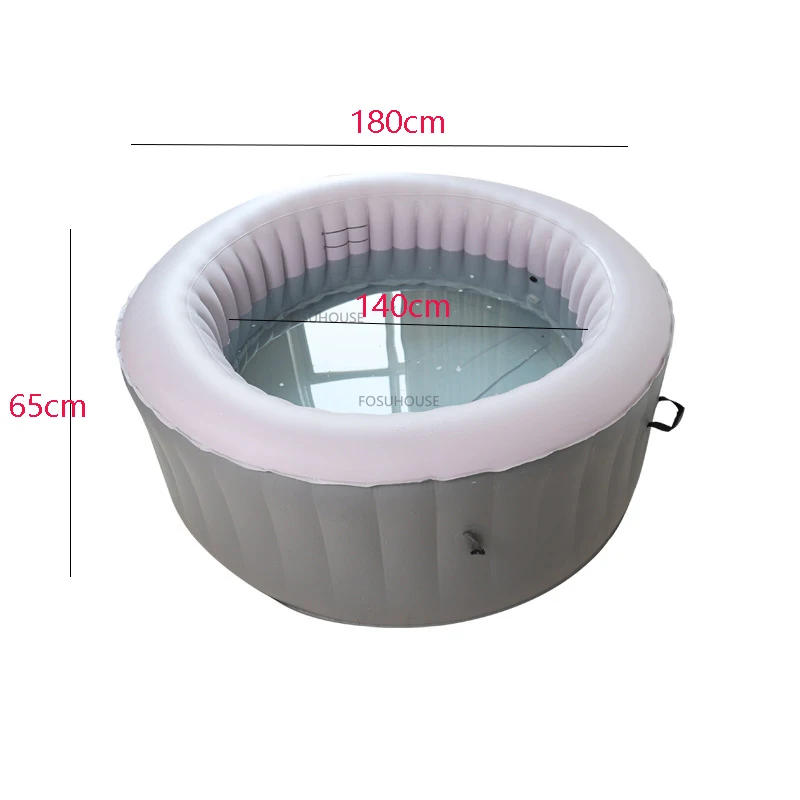 Description Picture 2 of itemHeating Round Whirlpool Bathtub Inflatable Bathtub Household Spa Tubs and Sauna Rooms Thermostatic Surf Inflatable Bathtub