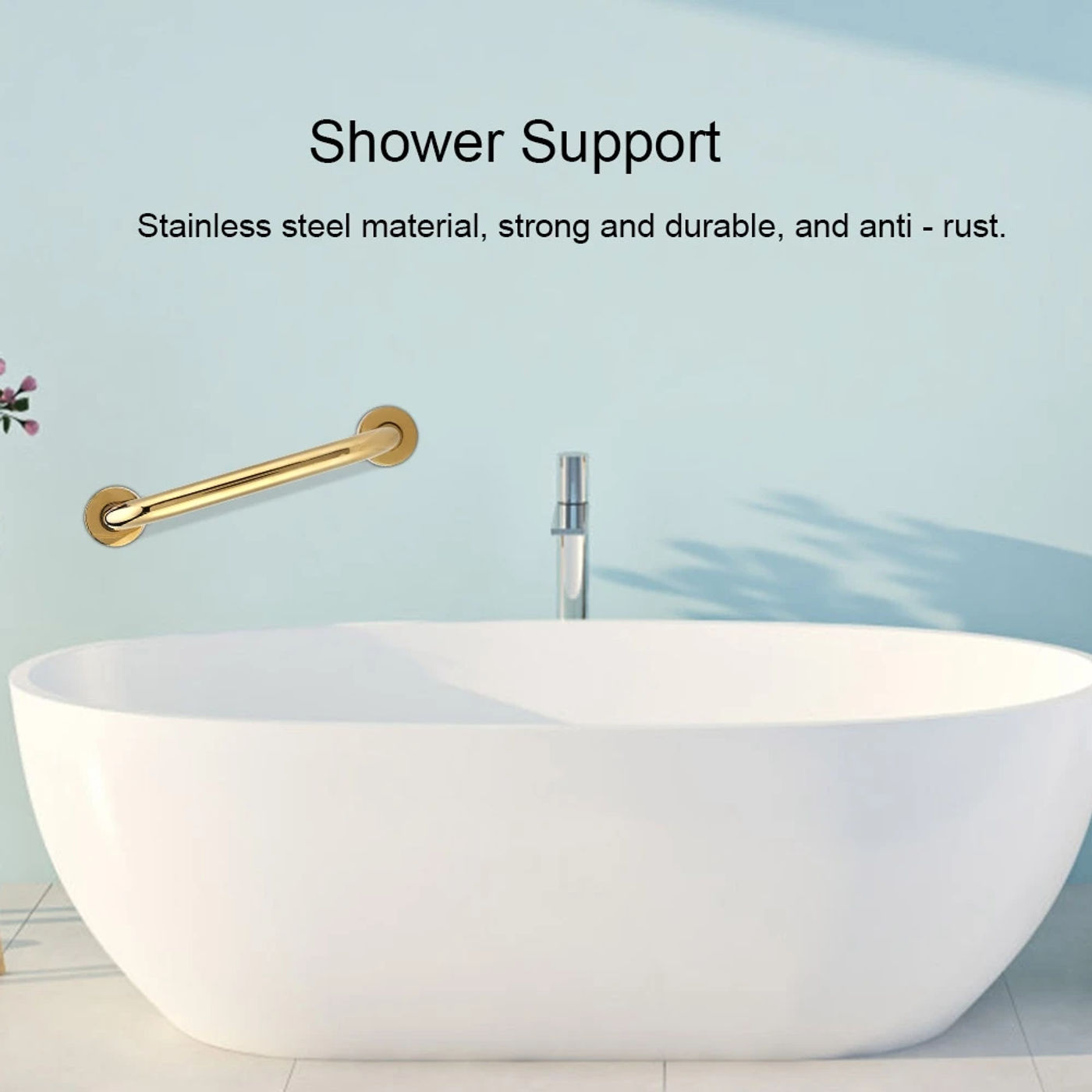 Description Picture 2 of item30cm Bathroom Tub Toilet Handrail Grab Bar Shower Safety Support Handle Towel Rack for Elderly