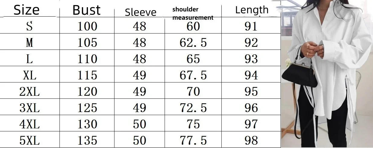 Description Picture 2 of itemStylish Long Sleeve Shirt for Women 2025 Spring Irregular Hem Design Blouse Casual Loose Lace-up Lapel Tops Office Ladies Shirts