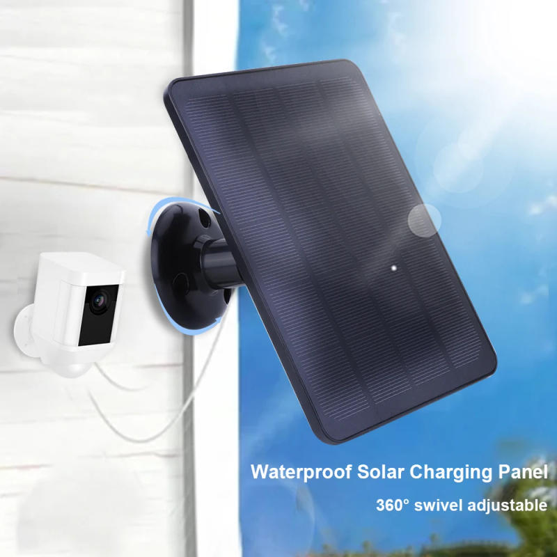 Description Picture 6 of item4W 5V Solar Panel Adjustable Wall Mount Bracket Solar Panel Charger with 9.8FT Charging Cable for Ring Stick Up&Spotlight Cam