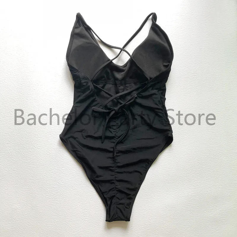 Description Picture 4 of itemSexy One Piece Swimsuit Women Swimwear Custom text Thong Bikini Bathing Suit maillot de bain femme Padded Swimming Suit femme