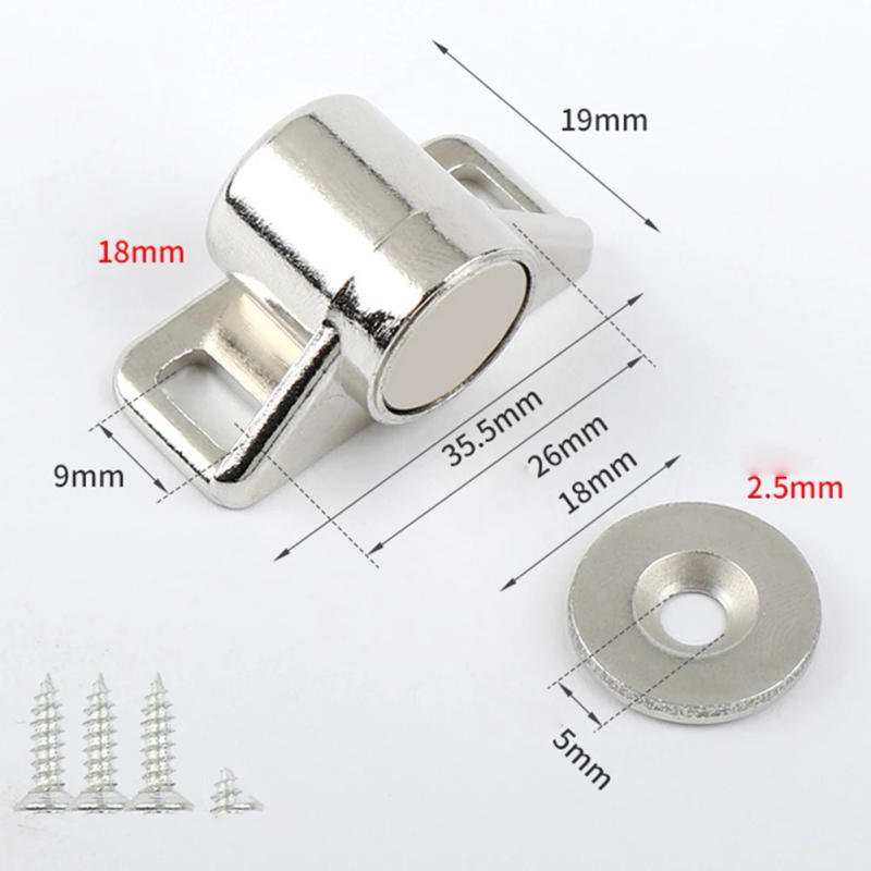 Description Picture 4 of itemReliable Magnet Cabinet Door Stopper Catch with Complete Screw Set Silver/Gold/Green Bronze/Red Bronze/Grey Bronze