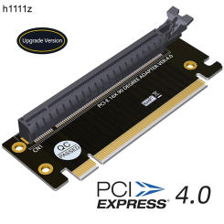 PCI Express 4.0 16X Riser Card PCI-E to PCI-E 16X Slot 90 Degree Connectors High Speed PCIE X16 Convert Adapter for 1U 2U Server