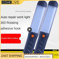 Flashlights Rechargeable Work Light with Magnetic Base and Hanging Hook 3 Modes Floodlight for Car Repair Grill Outdoor Use