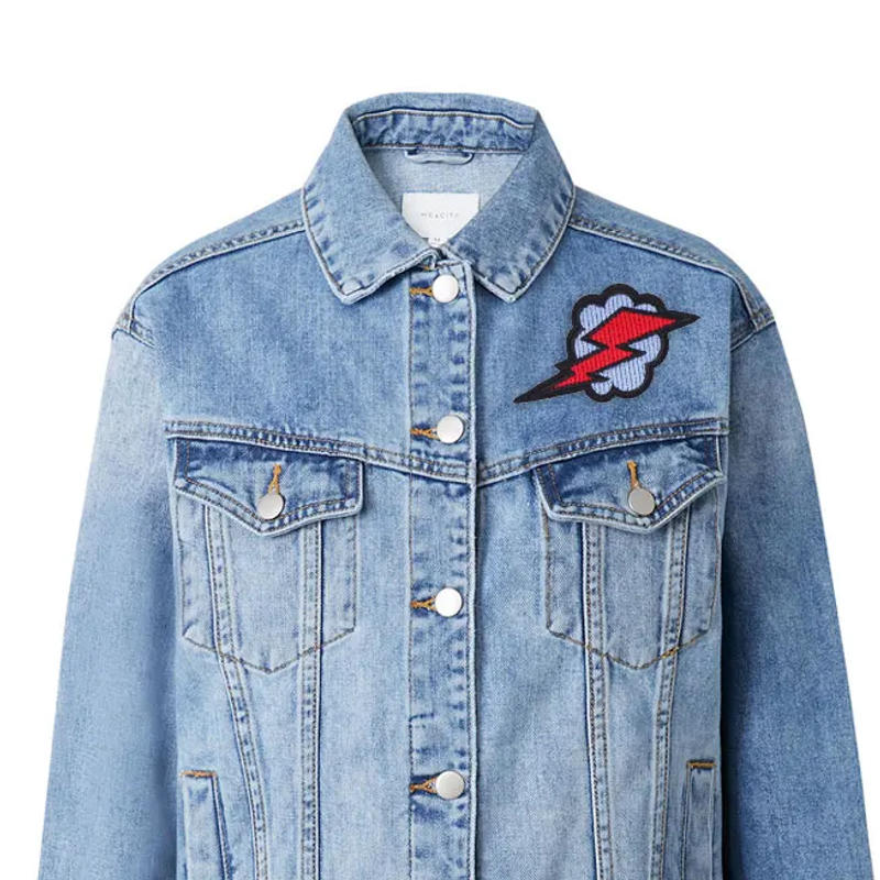 Description Picture 3 of itemDiamond Embroidery Appliques Ironing Lightning Sewing Supplies Decorative Planet Badges Patches Clothing