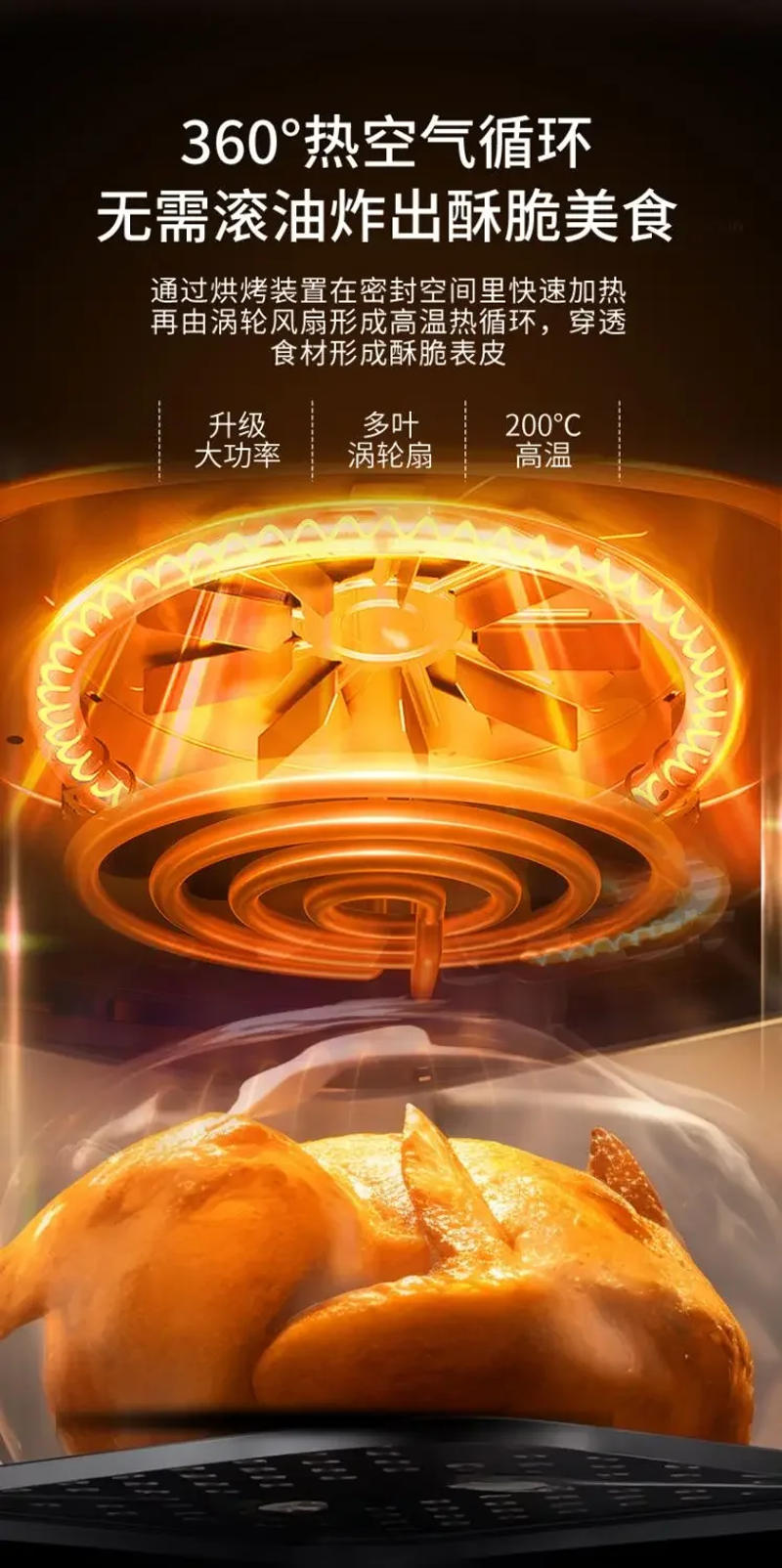 Description Picture 4 of itemChanghong visual air fryer household new intelligent large-capacity multi-function oven fully automatic all-in-one machine