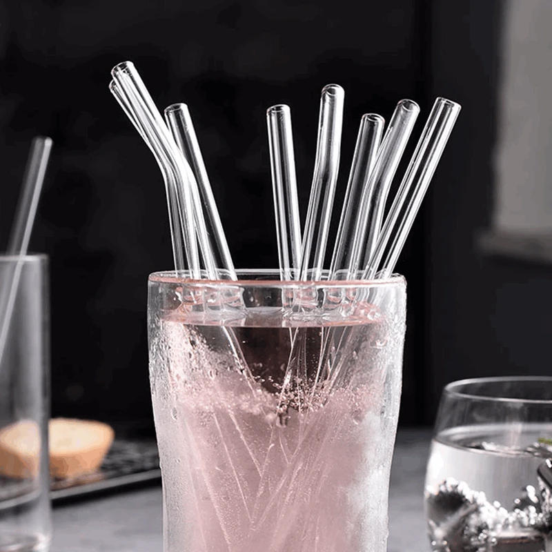 Description Picture 6 of item200*8mm Clear Glass Straws for Smoothies Cocktails Drinking Straws Healthy Reusable Eco Friendly Straws Drinkware Accessory