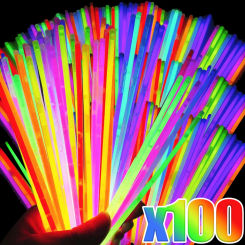 20cm Multicolor Glowing Sticks Colorful Light Stick Chemical Fluorescence Sticks for Wedding Decoration Home Party Clubs Supply
