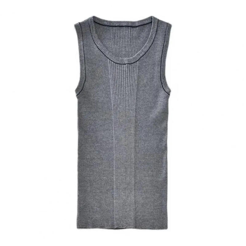 Description Picture 5 of itemMen Summer Vest Men's Ribbed Knitted Summer Vest Slim Fit Sleeveless Tank Tops for Casual Activewear Fitness Gym Streetwear Men