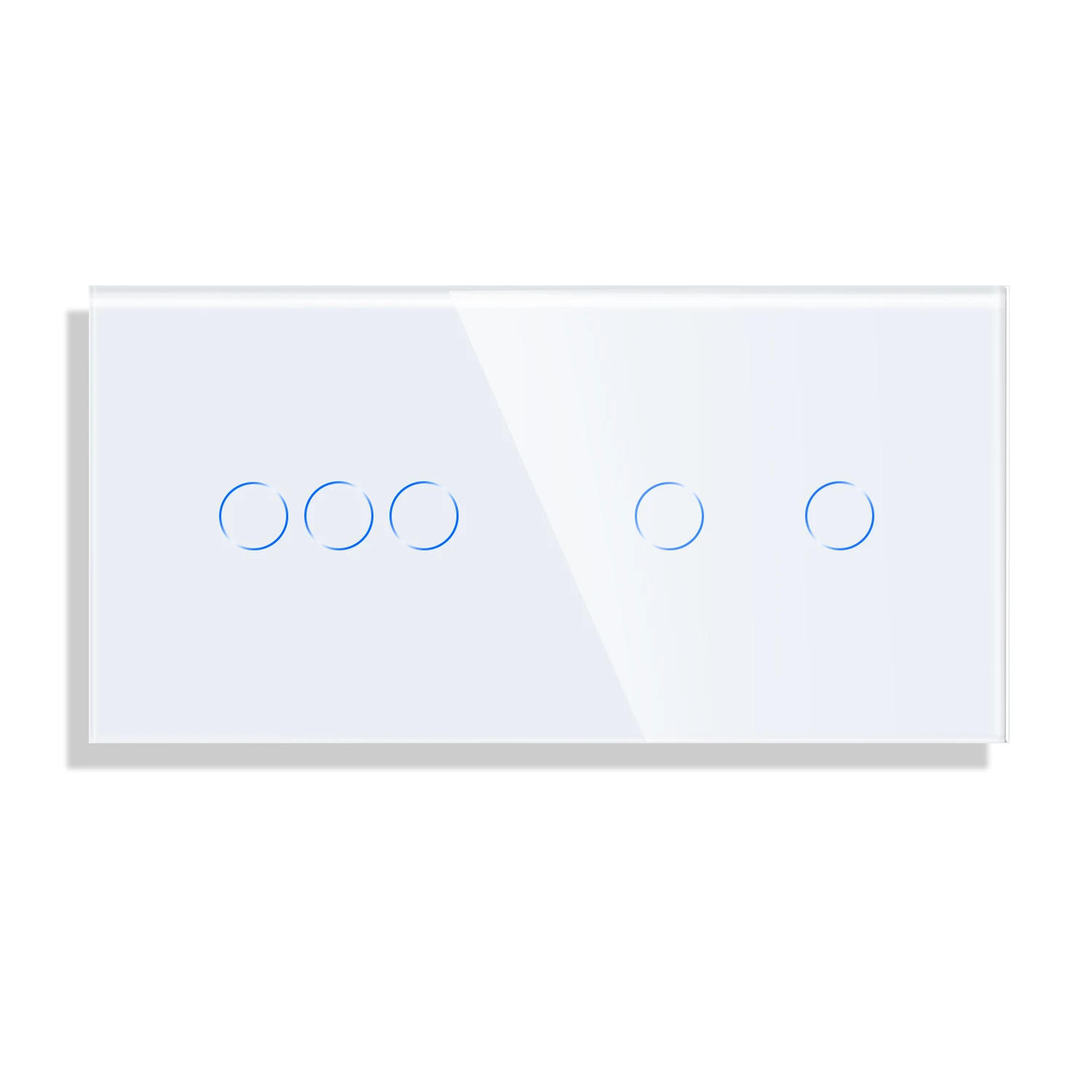 Description Picture 5 of itemDAJIMEI Only Crystal Glass Panel 158mm Pearl White Black 2/3/4/5/6 gang Glass Frame Wall Touch Switch Function DIY-Parts