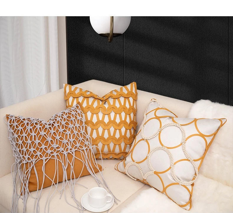 Description Picture 5 of itemOrange Cushion Cover Suede Fabric Pillow Case Luxury Decorative Pillows for Chair Sofa Bedroom Living Room Home Decor