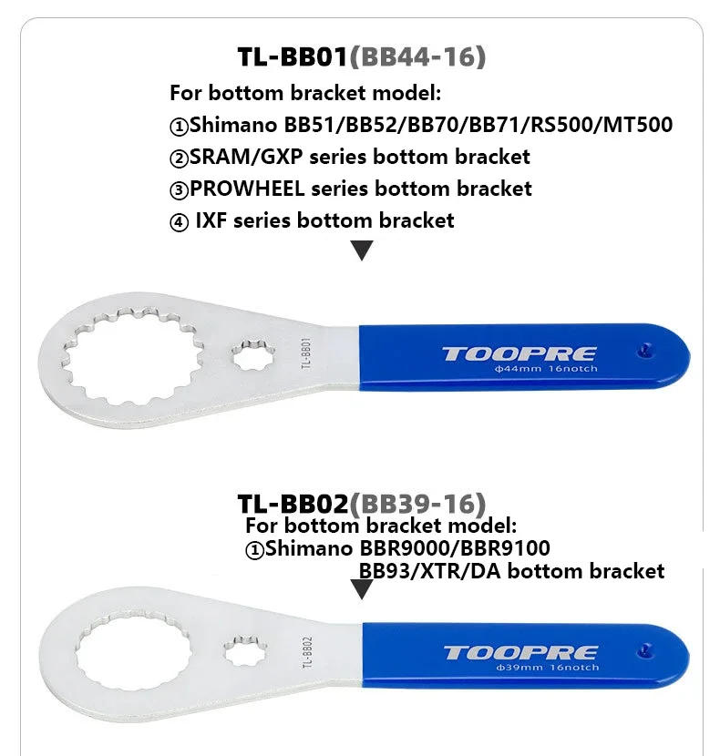 Description Picture 4 of itemMTB/Road Bike Bottom Bracket wrench BB Bottom Bracket installation and removal tool suitable for Shimano/SRAM/IXF/DUB/BSA30