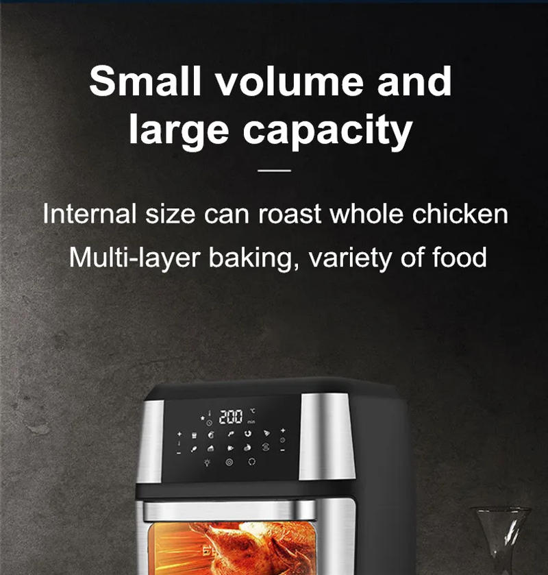 Description Picture 4 of itemAir Fryer Visual Home Automatic Electric Oven 12 Liters Large Capacity Multifunctional Lampblack Electric Frying Pan Black