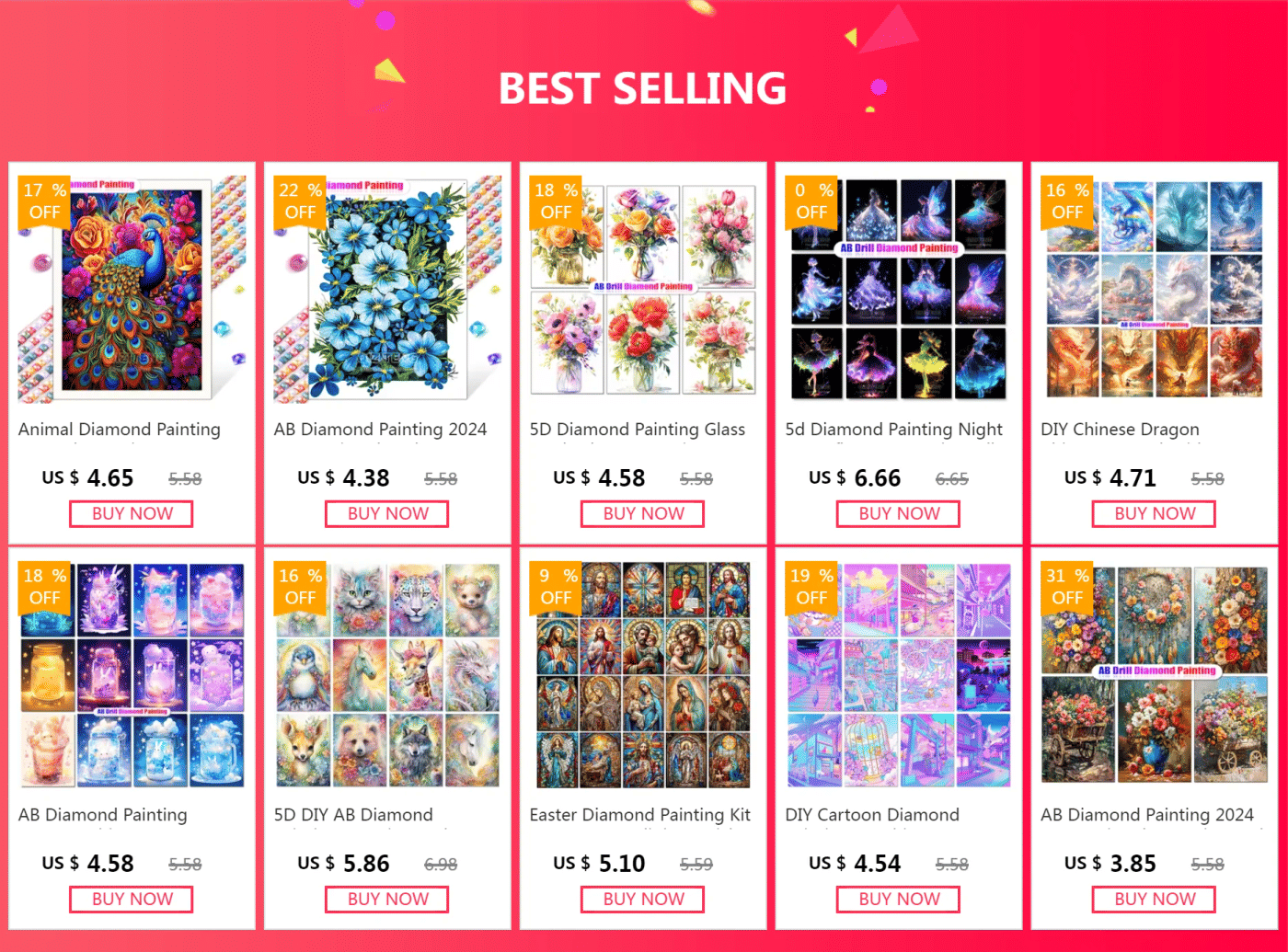 Description Picture 2 of itemAB Diamond Painting 2024 New Series Flower Diamond Mosaic Embroidery Cross Stitch Kits DIY Landscape Home Decoration Gift