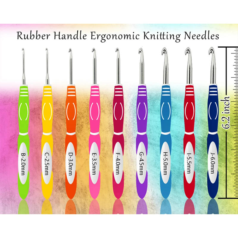 Description Picture 4 of itemCrochet Hooks Set with Case Sewing Knitting Needles Weave Yarn Kits DIY Hand Knitting Art Tools for Crochet Lovers Beginners