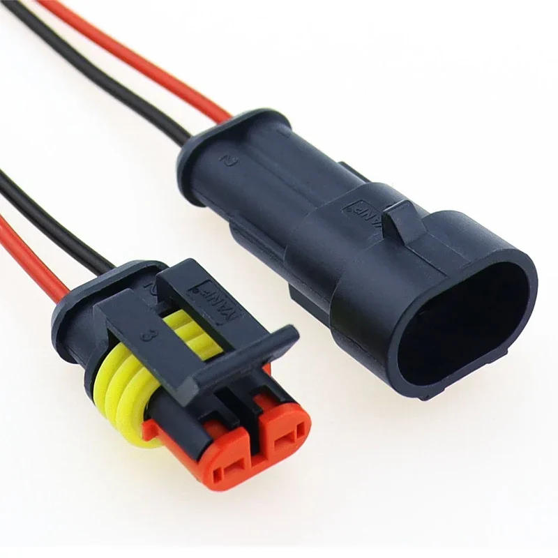 Description Picture 6 of item2 Pin Way Sealed Waterproof Electrical Wire Connector Plug Set auto connectors with cable