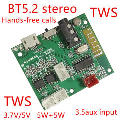 New Product Promotion Multifunction Speaker DIY  5.2 BT Module 5V 5w+5w tws Power Amplifier Board 3.5aux Wireless PCBA Board