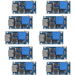10pcs Type-C MT3608 DC-DC Boost Converter 2A Adjustable Module Voltage Regulator Board Input Voltage 2 Volt-24 Volt to 5 Volt-28