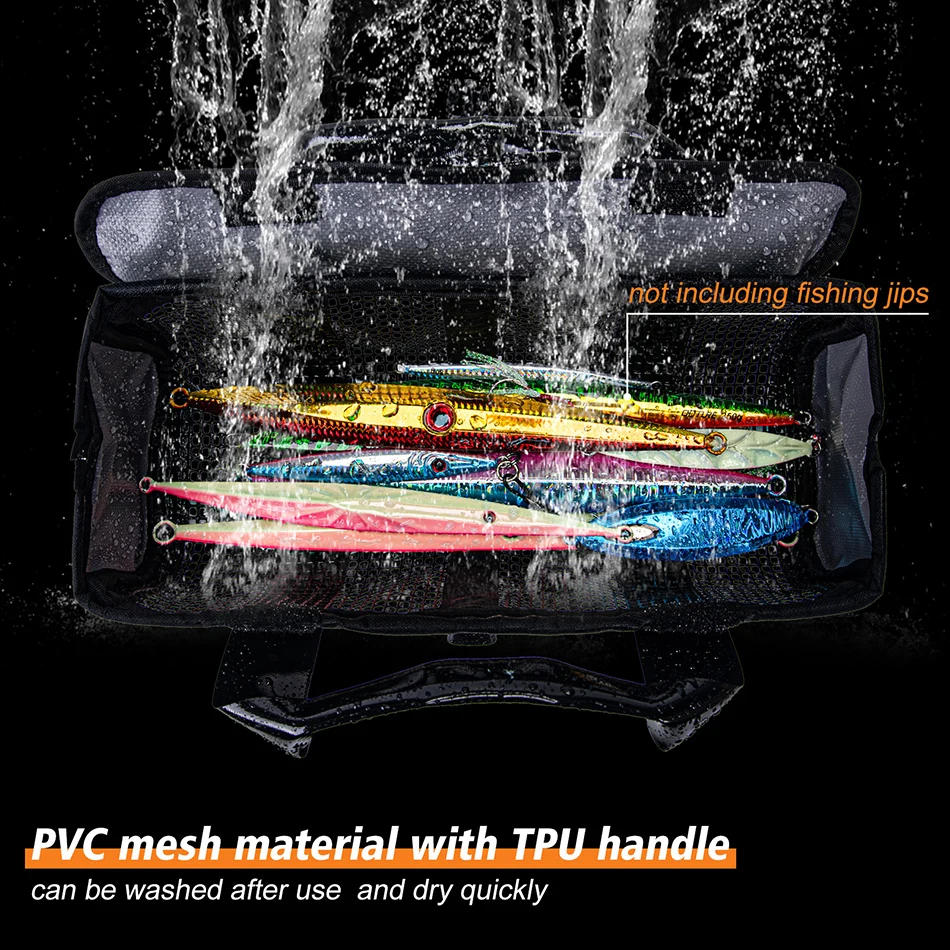 Description Picture 6 of itemGoture Cutout Lead Fishing Lure Bag Portable Lightweight Non-slip fishing Jig Lure carrier  tackle bag For Boat/Beach Fishing