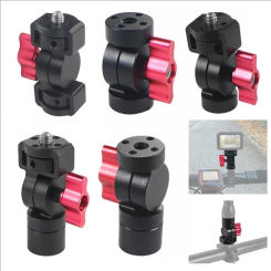 180° Adjustabe Tripod Ball Head Mount ARRI 1/4 3/8" Hole for Gopro 13 Monitor Stand Motorcycle Video Camera Bracket Light Holder
