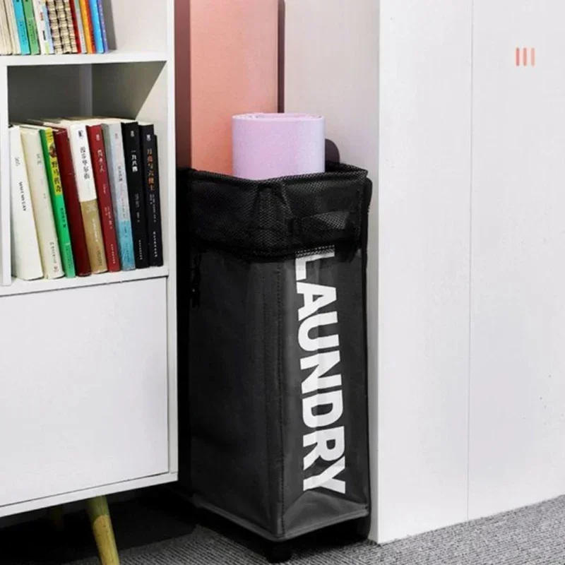 Description Picture 4 of itemFoldable Laundry Basket Dirty Clothes Basket Clothes Organizer Yoga Storage Basket Home Assortment Box with Wheel Laundry Basket