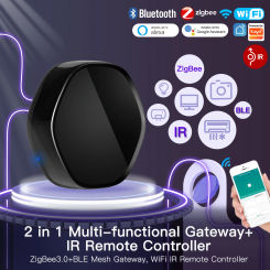 Tuya Smart Home WiFi 2 in 1 Wireless Multi-function BLE Mesh+ZigBee Gateway with 38K IR Remote Controller via Alexa Google Home