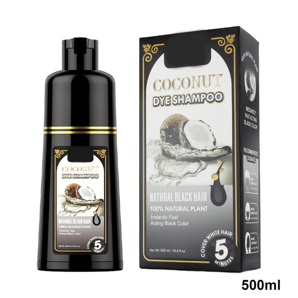 500ml Hair Color Shampoo Black