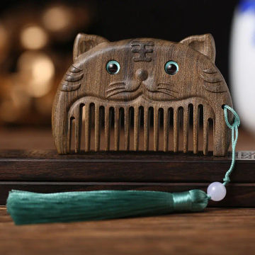 Hair Styling Head Acupuncture Point Scalp Massager Chinese Zodiac Massage Comb Pocket Comb Fine Tooth Comb Wooden Hair Comb