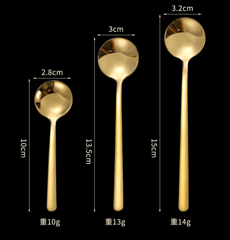 Description Picture 4 of itemLong Handle Coffee Spoon Stainless Steel Cutlery Ice Cream Dessert Mixing Teaspoon for Picnic Kitchen Tableware Bar Tools Scoop