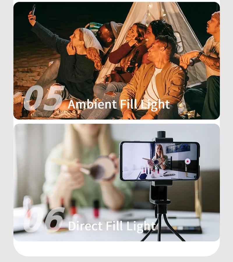 Description Picture 5 of itemX1 Mini Vlog Full Color RGB Fill Light Black/White 1500mAh 2500-6500K Zoom Lighting Photographic Video Photography Fill Lamps