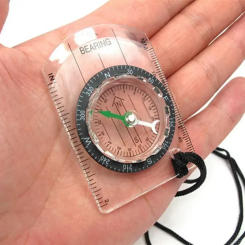 Outdoor Camping Hiking Transparent Plastic Compass Compass Proportional Footprint Travel Military Compass Tools Travel Kits