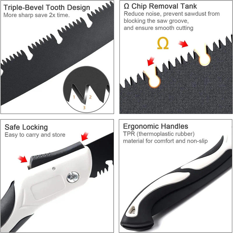 Description Picture 6 of itemFolding Hand Saw Hand Pruning Saws with High-Manganese Steel Teeth for Tree Pruning Camping Gardening Wood Cutting Tools