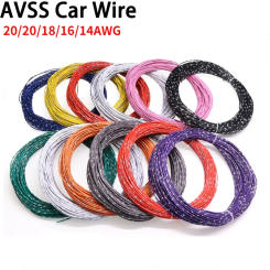 5/10/50m AVSS Car Modified Wire 22 20 18 16 14 13 AWG Speaker Audio Cable OFC Oxygen-free Pure Copper Power Cord Line