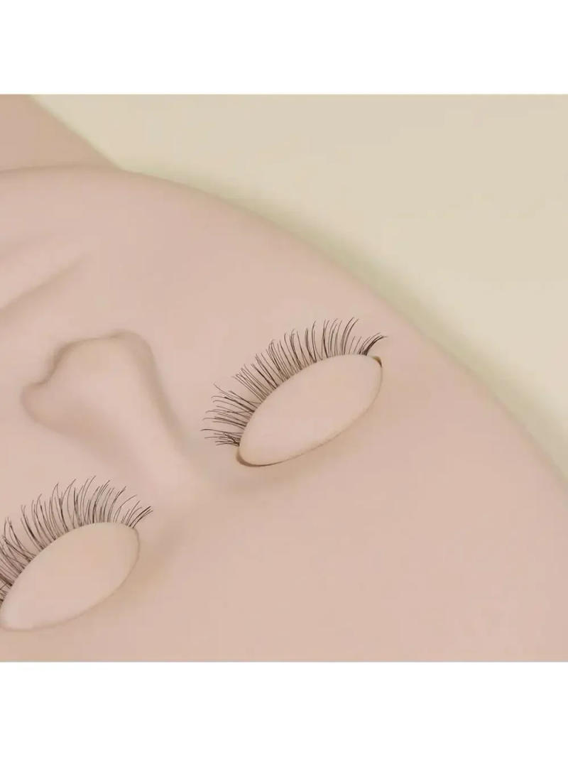 Description Picture 4 of item3Pairs/Set Replacement False Eyelash Extension Practice Head Model Silicone Removable Eyelids Tattoo Training Eyes Mannequin