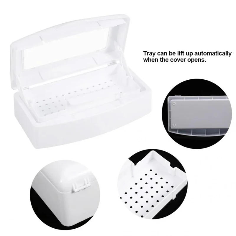 Description Picture 3 of itemNail Sterilizer Tray Disinfection Box Sterilizing Clean Nail Art Salon Manicure Implement Sanitize Tool Equipment Cleaner Tools