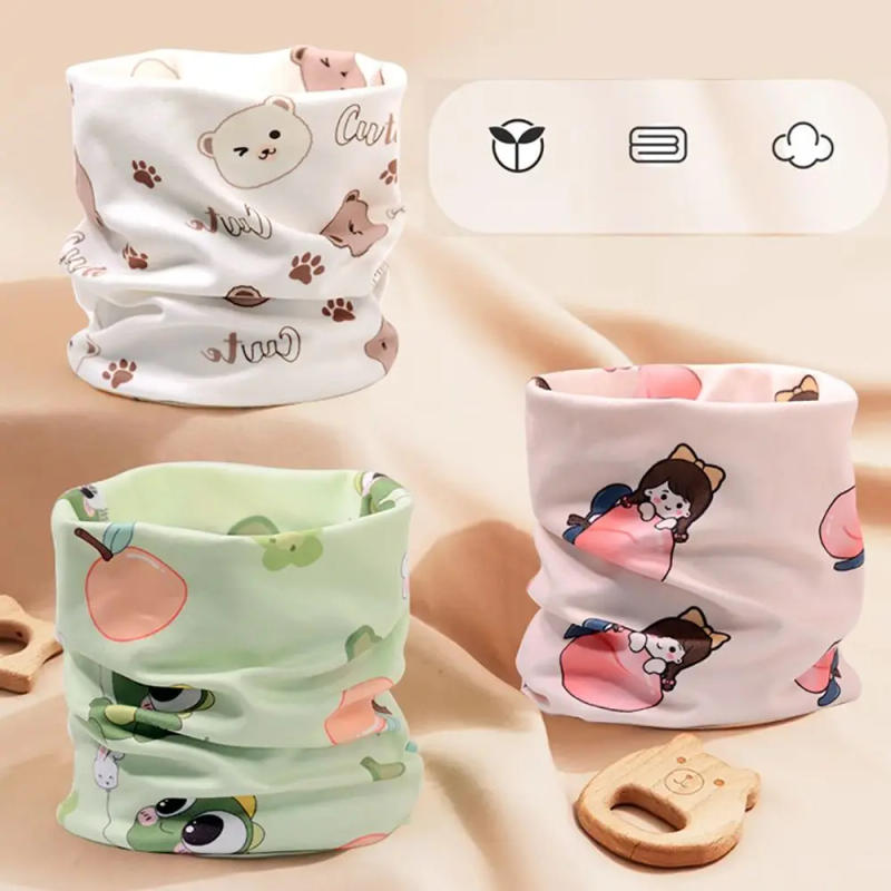 Description Picture 5 of itemBib Baby Thermal Neck Warmer Windproof Coldproof Thickened Boys Girls Scarf Snap Fastener Neckerchief Ski Snowing Scarf