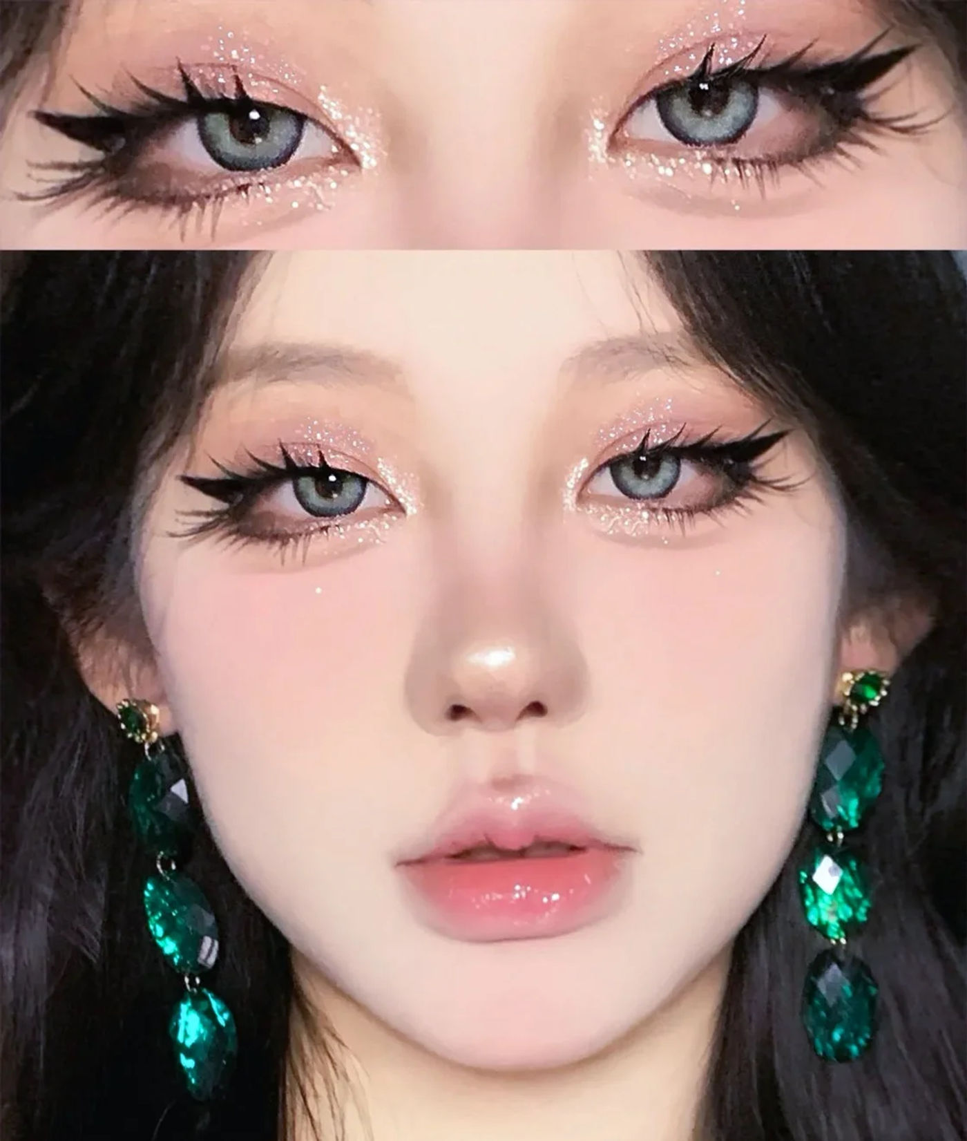 Description Picture 5 of itemMIAOJIE Skew Flying Fox False Eyelashes Single Cluster Hybrid Extension Segmented Natural Fox Eye Effect Individual Lashes Makeu
