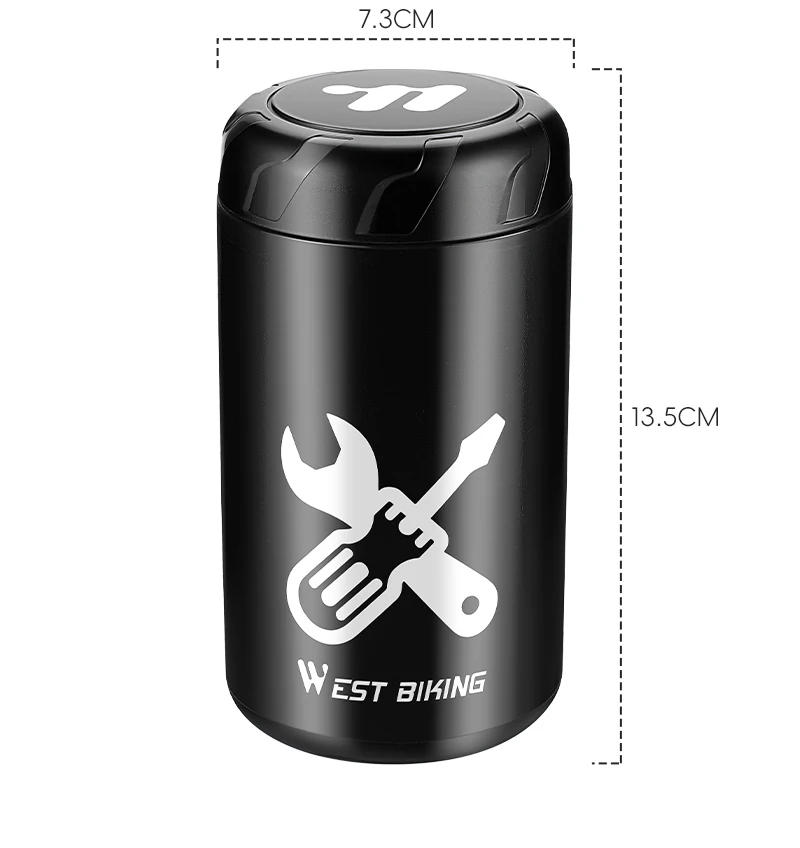 Description Picture 4 of itemWEST BIKING Cycling Repair Tools Storage Capsule Mini Portable Waterproof PP Bottle Apply Rack Cage Boxes Bike Accessories