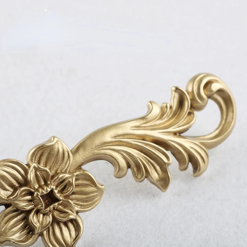 Description Picture 6 of itemBrass French Drawer Vintage European Pure Copper Wardrobe Kitchen Cabinet Handles and Pulls Furniture Handle Hardware