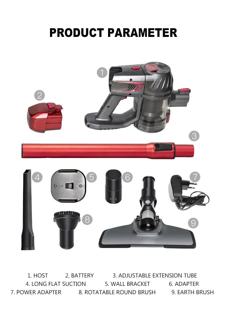 Description Picture 5 of itemHousehold Vacuum Cleaner Cordless Electric Small Handheld Mite Removal Brush Rechargeable Powerful High-Power Mop