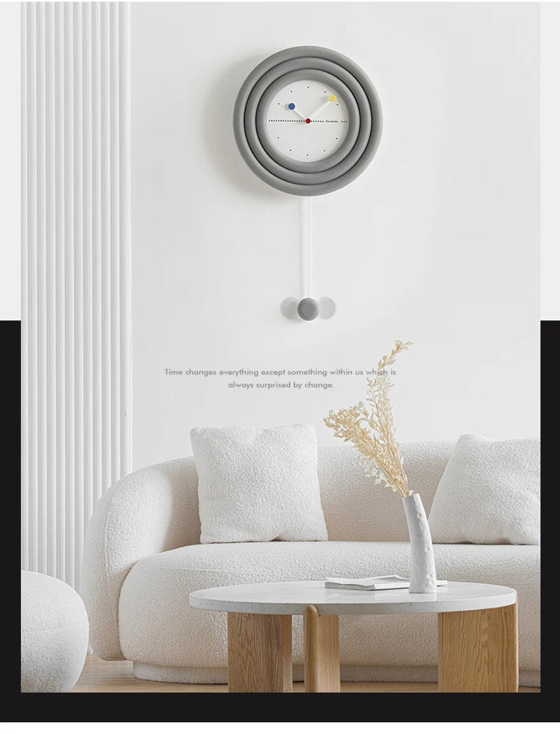 Description Picture 2 of itemNordic Pendulum Wall Clock Modern Design Luxury Large Silent Wall Watch Mechanism Clocks Wall Home Decor Living Room Decoration