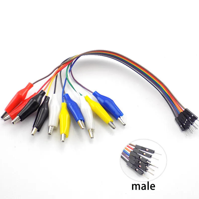 Description Picture 3 of item20cm 30cm 10pin Double-end Alligator Clips jump Wire Male Female Crocodile Clip Test Lead Jumper Wire Line Cable DIY Connection