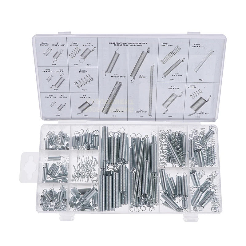 Description Picture 3 of item200Pcs With Storage Box Accessories Extension Compression Coil Portable Hardware Tool Spring Set Metal Steel Assorted Springs