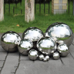 1pcs Seamless Hollow Ball 304 Stainless Steel Mirror Ball Sphere 19/38/51/80/100/120/150/200/300mm For Garden Decorations